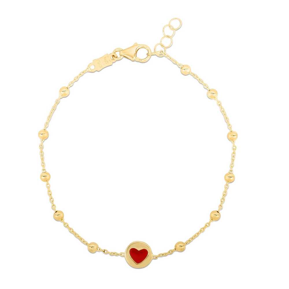 enamel-filled-heart-yellow-gold-bracelet-FDBRC3563-NL-YG